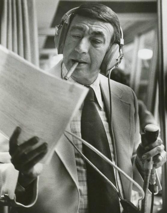 Howard Cosell, the voice of Monday Night Football, 1975