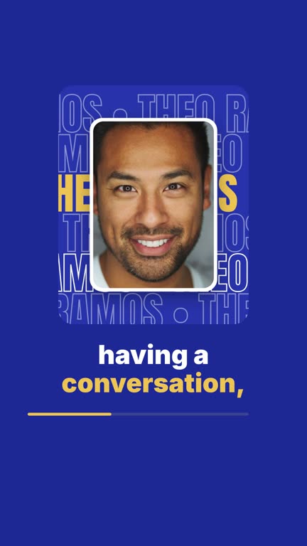 Name marquee template: a clip from the example show The Uncluttered Hour, with the voices of Nadia Brooks and Theo Ramos