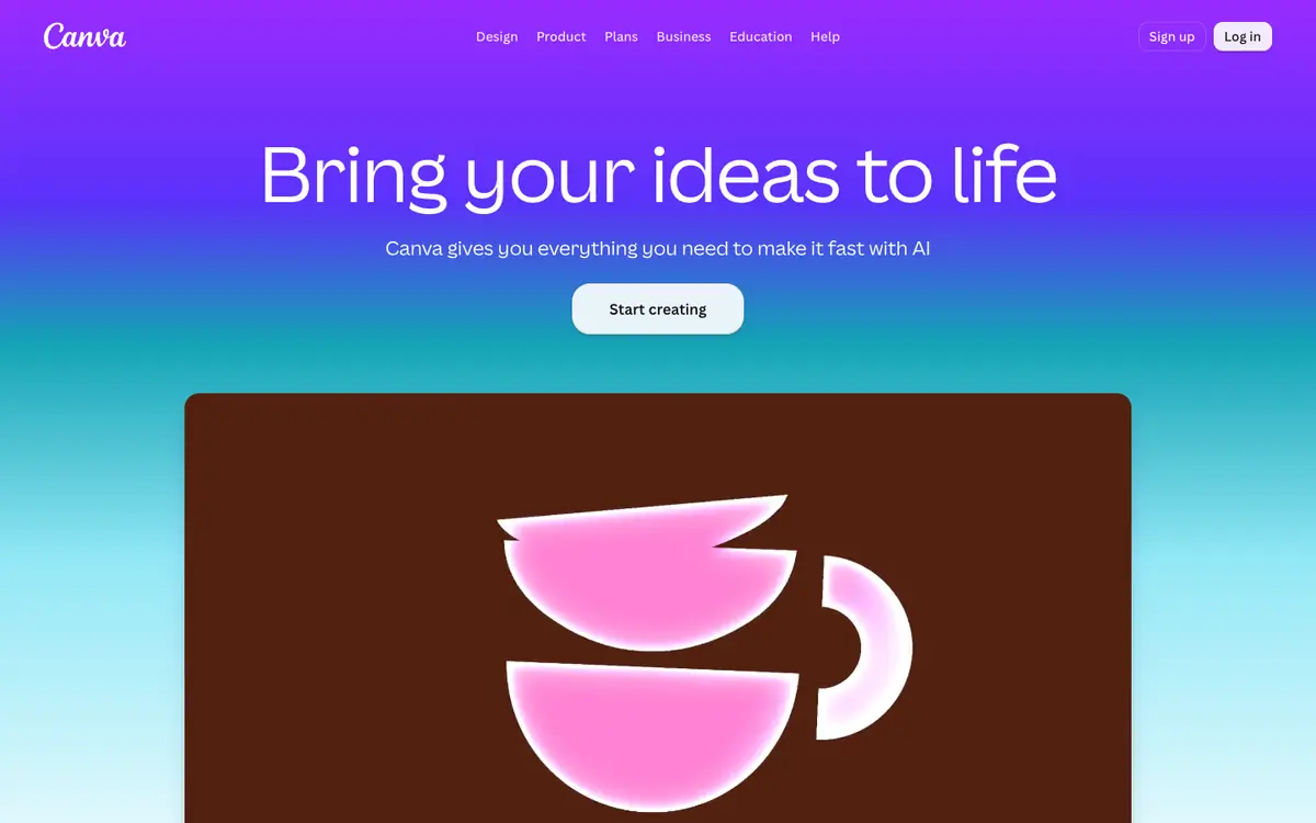Canva: Canva's own website on 6 October 2026.