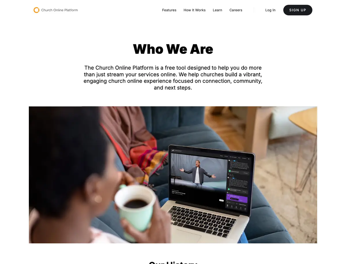 Church Online Platform: Church Online Platform's pricing page on 6 October 2026. There is no pricing page; this is the page that explains why it is free.
