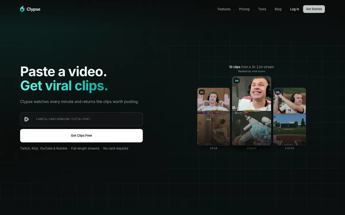 Clypse: Clypse's own website on 6 October 2026.