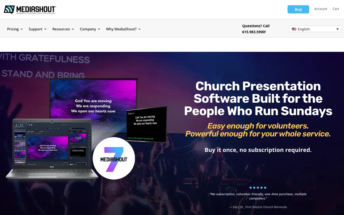 MediaShout: MediaShout's own website on 6 October 2026.