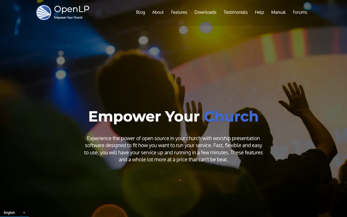 OpenLP: OpenLP's own website on 6 October 2026.