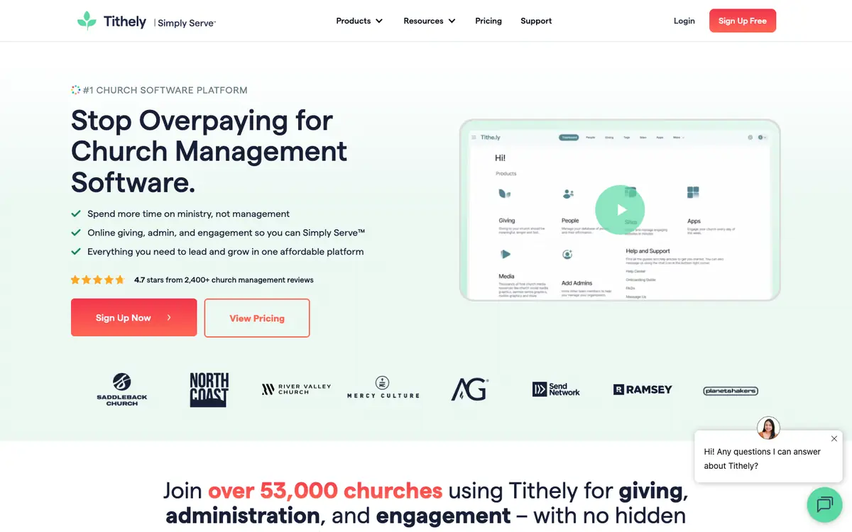 Tithely: Tithely's own website on 6 October 2026.