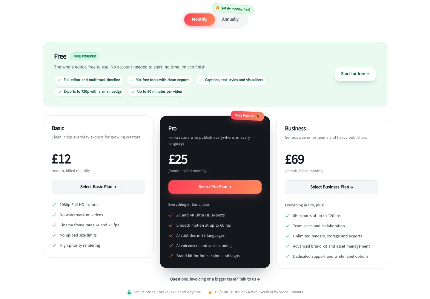 EchoWave's pricing page as it appeared on 8 October 2026