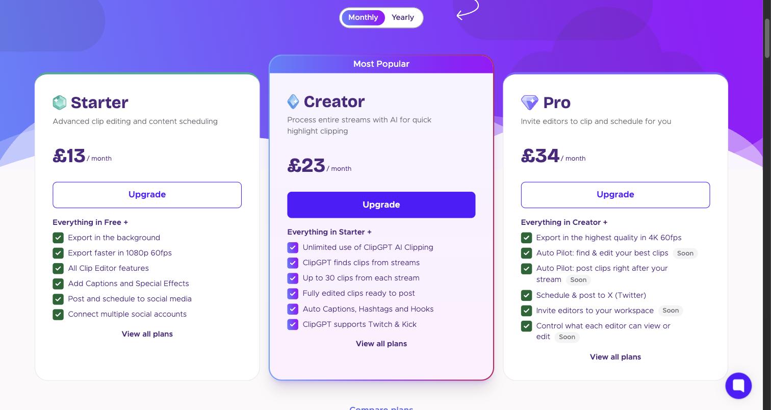 StreamLadder's pricing page as it appeared on 30 September 2026
