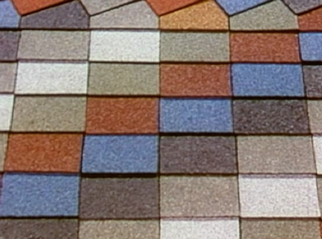 A grid of carpet samples in warm and cool colours