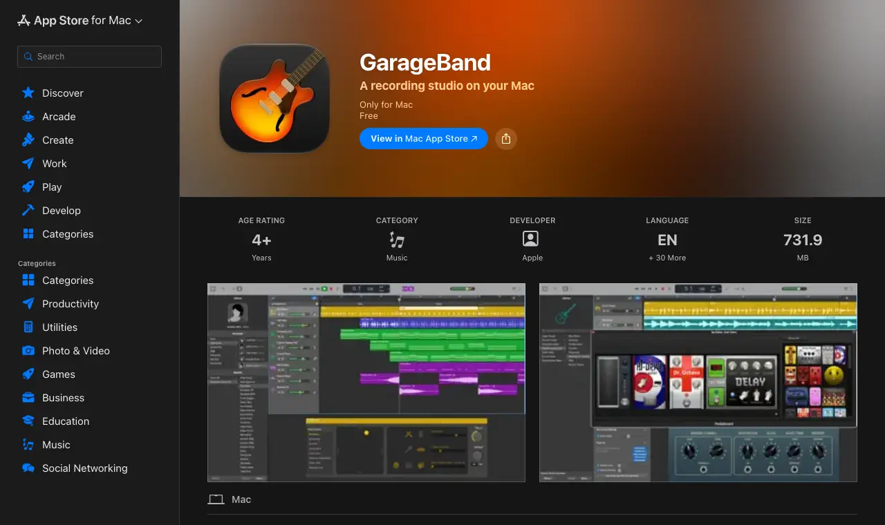 GarageBand on the App Store, 6 October 2026