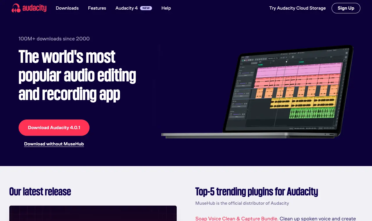 Audacity's own page, 6 October 2026