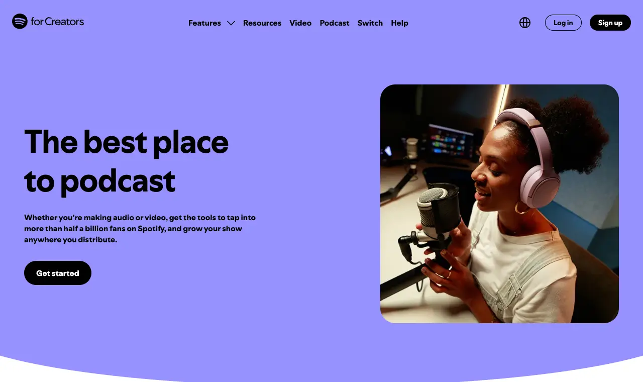 Spotify for Creators's own page, 6 October 2026