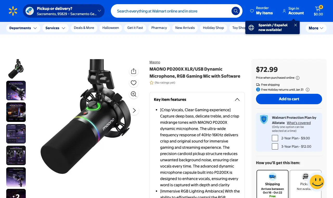 Maono PD200X at the retailer, 6 October 2026